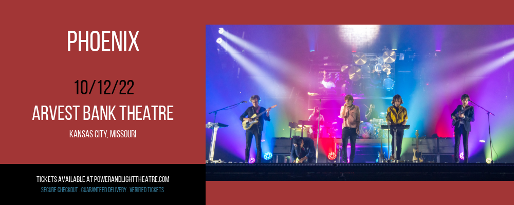 Phoenix at Arvest Bank Theatre tickets Phoenix at Arvest Bank Theatre