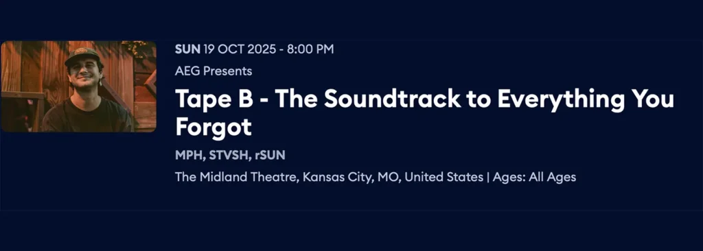 Tape B at The Midland Theatre - MO